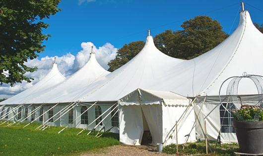 portable restrooms equipped for hygiene and comfort at an outdoor festival in Curtice